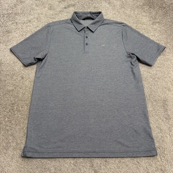 Travis Mathew Other - Travis Mathew Cotton Blend Polo Shirt Mens Medium Heathered Blue Golf Preppy Top